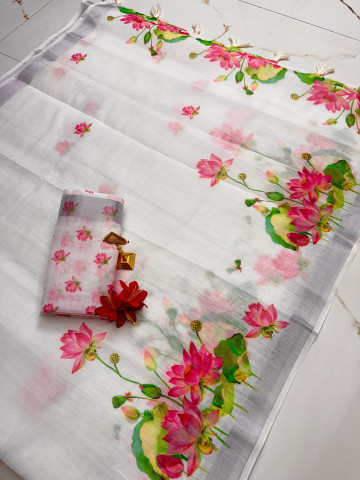 Chandhiri Cotton-Lotus White Cotton-013