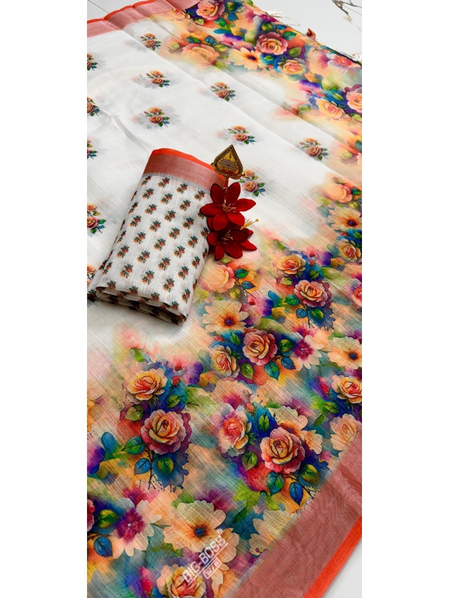 Chandhiri Cotton-Multicolor Rose-014