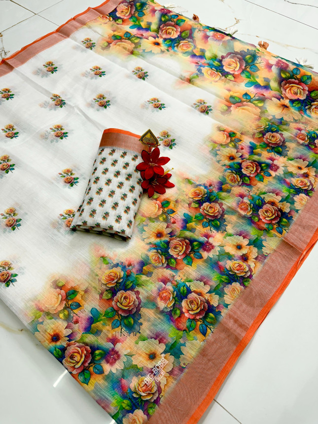 Chandhiri Cotton-Multicolor Rose-014