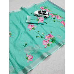 Cotton-khadhi-01-Aqua Green