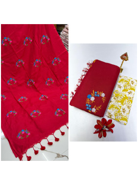 Cotton-khadhi-02-rich maroon red-011