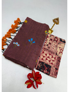 Cotton-khadhi-05-Rust brown-002