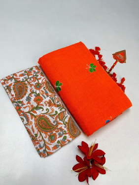 Cotton-khadhi-06-Vibrant orange-002