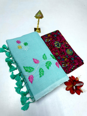 Cotton-khadhi-09-Light turquoise-003