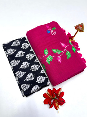 Cotton-khadhi-09-magenta pink-012