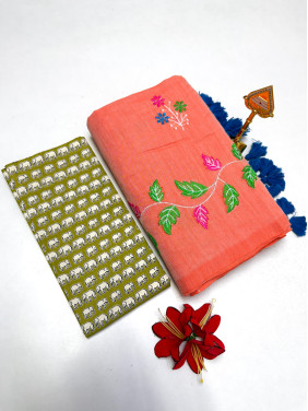 Cotton-khadhi-09-Peach Orange-013