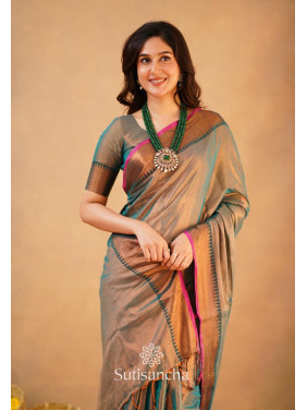 Tissue Cotton-Teal & Pink Border-011