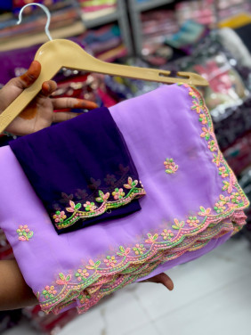 Georgett-Soft lavender -004
