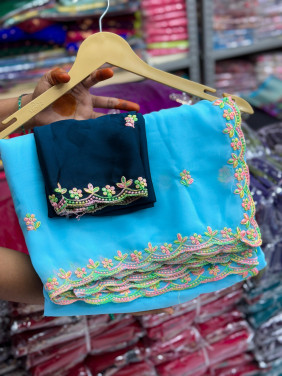 Georgett-Sky blue-006